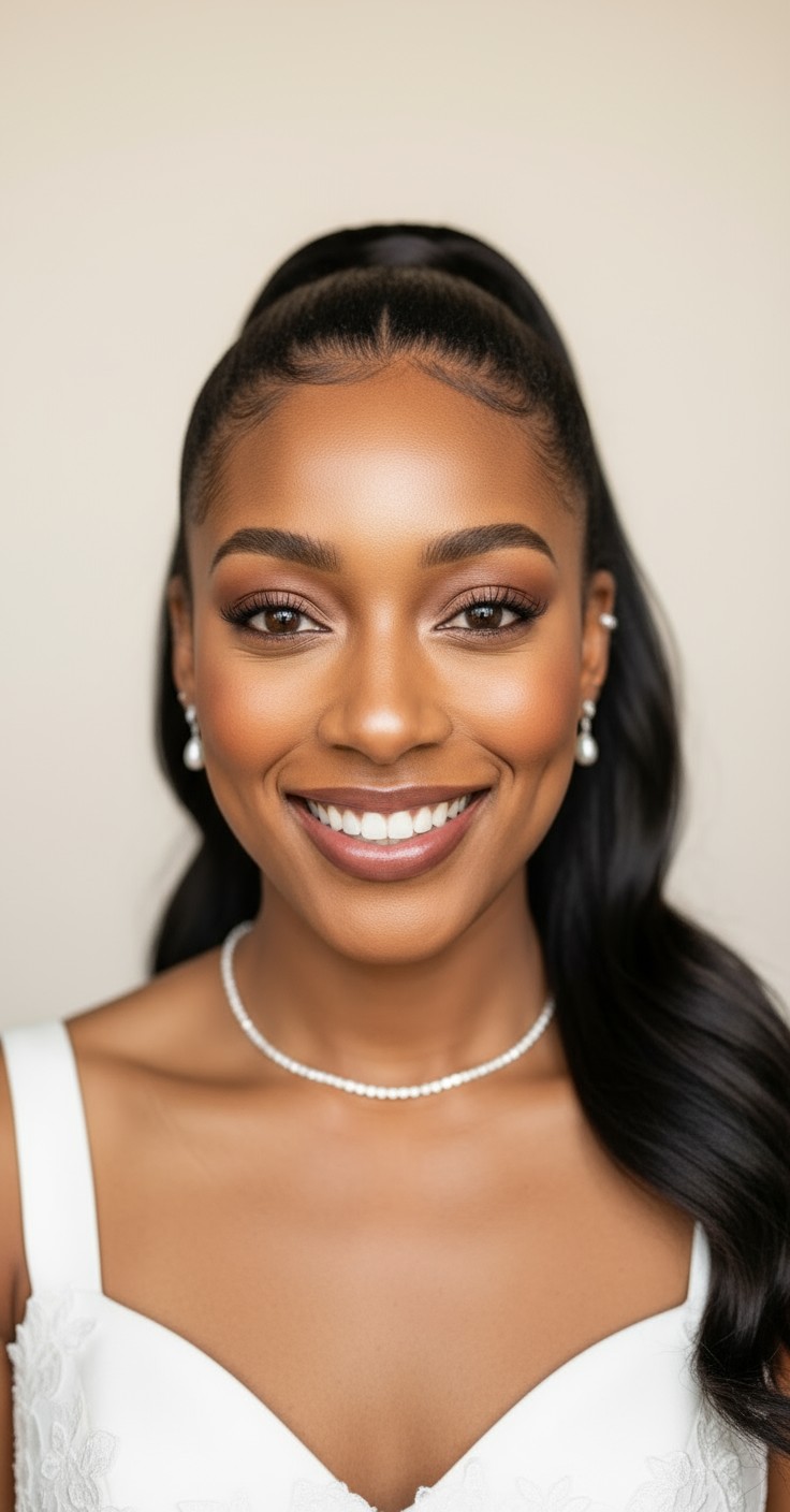 After Bridal Hair Ponytail